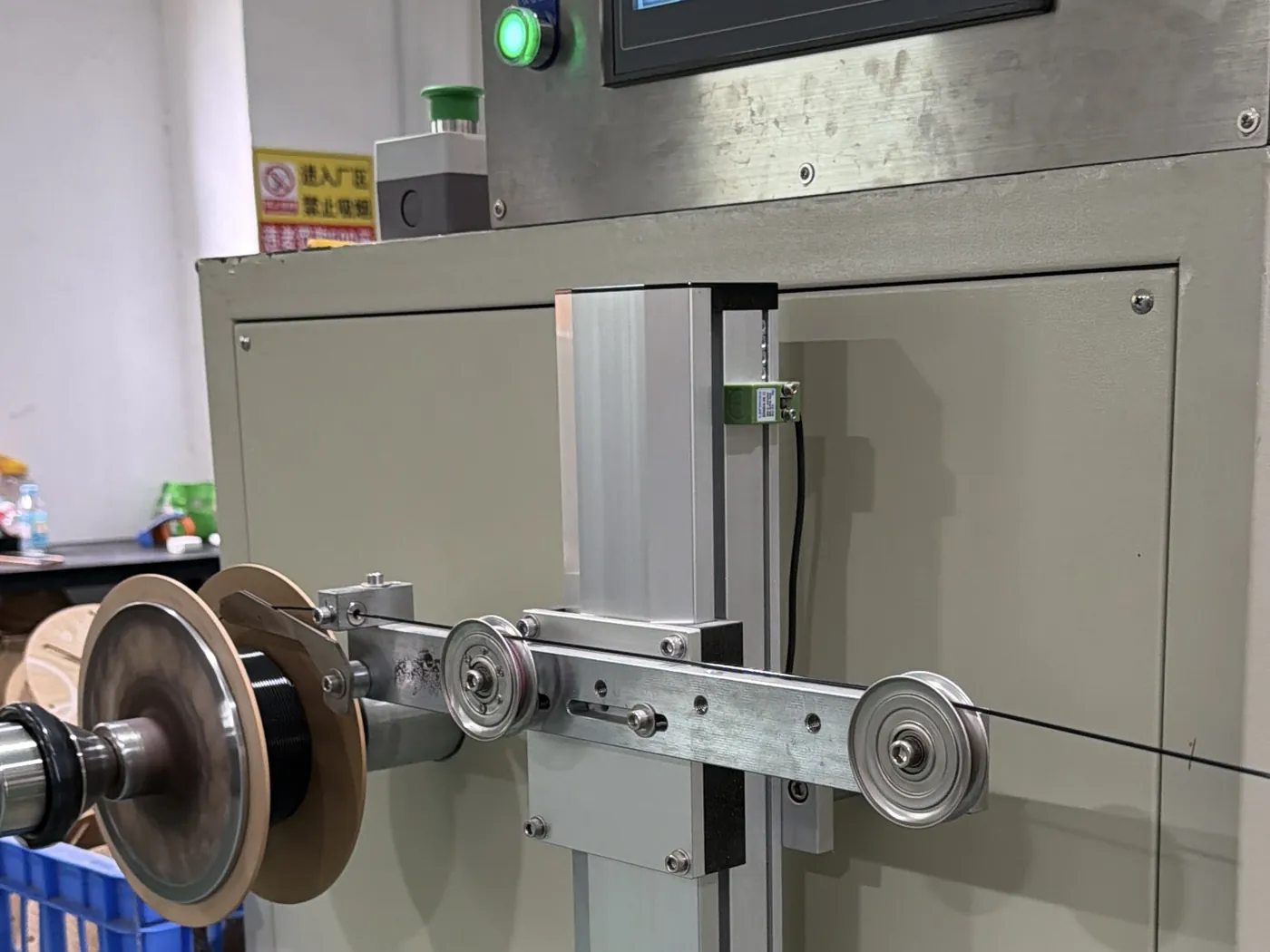 In-line diameter monitoring station on the extrusion line at the assessed manufacturing partner