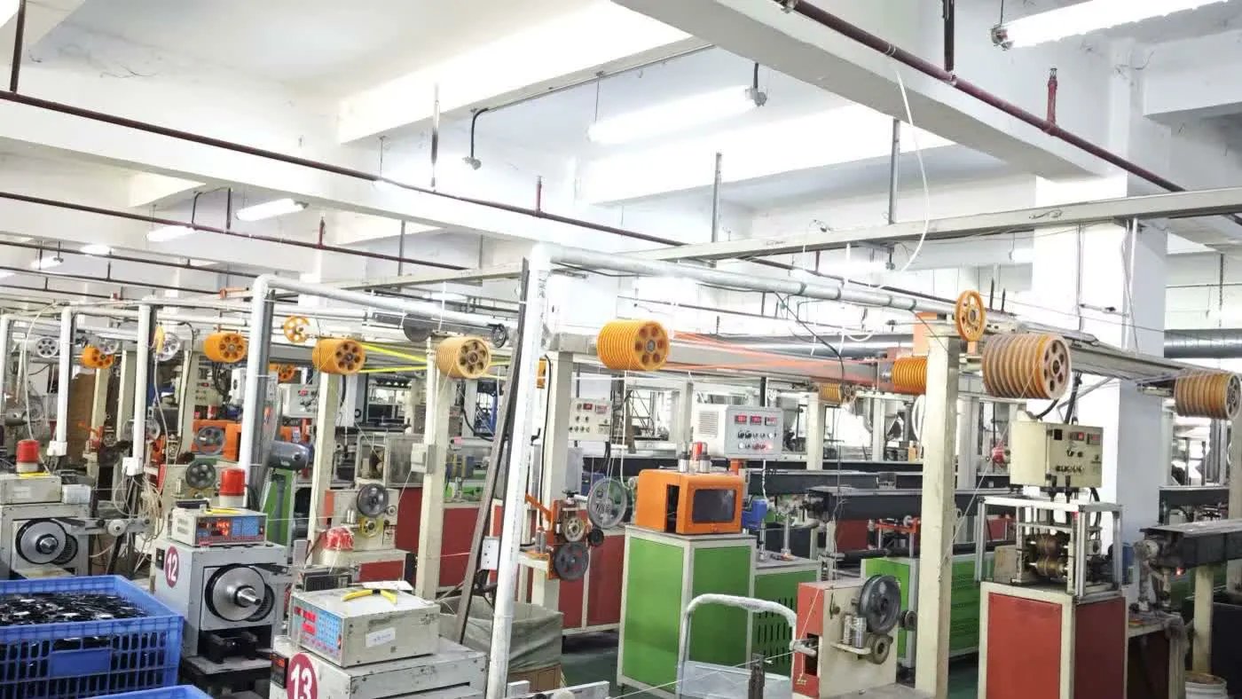 Row of filament extrusion machines at the assessed manufacturing partner