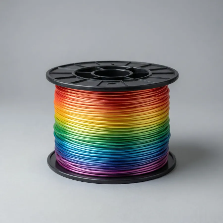 PLA+ Silk Rainbow filament spool